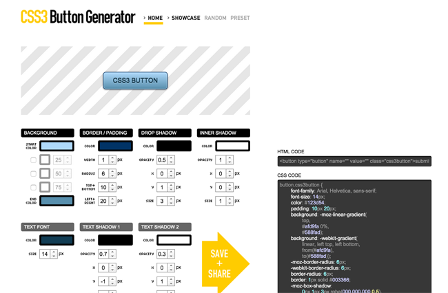 CSS3 Button Generator